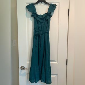 Old Navy dress- sleeveless teal midi/long dress
